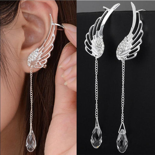 Angel Wing Drop Earrings Drop Dangle Ear Stud For Women-Earrings-Arimonz-Arimonz