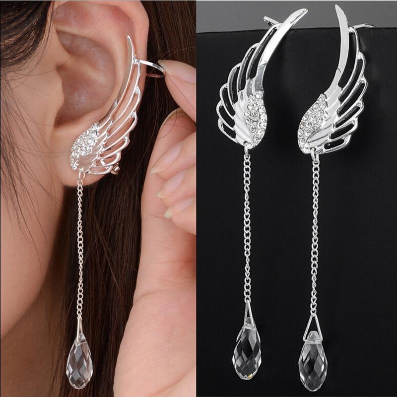 Angel Wing Drop Earrings Drop Dangle Ear Stud For Women-Earrings-Arimonz-Arimonz