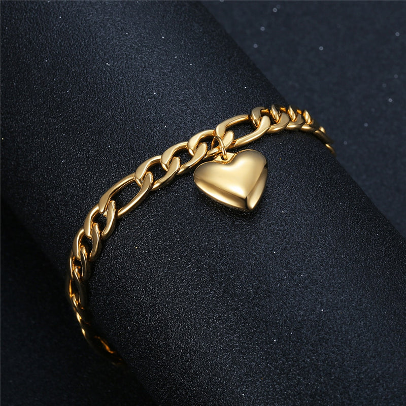 Anklet For Women Gold Color Stainless Steel Cuban Link Anklet-Jewelries-Arimonz-Arimonz