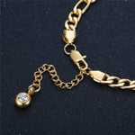 Anklet For Women Gold Color Stainless Steel Cuban Link Anklet-Jewelries-Arimonz-Arimonz