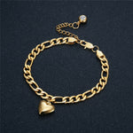Anklet For Women Gold Color Stainless Steel Cuban Link Anklet-Jewelries-Arimonz-Arimonz