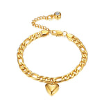 Anklet For Women Gold Color Stainless Steel Cuban Link Anklet-Jewelries-Arimonz-Arimonz