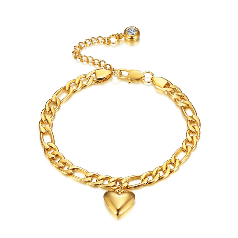 Anklet For Women Gold Color Stainless Steel Cuban Link Anklet-Jewelries-Arimonz-Arimonz