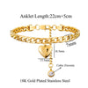 Anklet For Women Gold Color Stainless Steel Cuban Link Anklet-Jewelries-Arimonz-Gold Color C-Arimonz