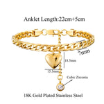 Anklet For Women Gold Color Stainless Steel Cuban Link Anklet-Jewelries-Arimonz-Gold Color C-Arimonz