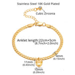 Anklet For Women Gold Color Stainless Steel Cuban Link Anklet-Jewelries-Arimonz-Gold Color D-Arimonz