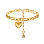 Anklet For Women Gold Color Stainless Steel Cuban Link Anklet-Jewelries-Arimonz-Arimonz