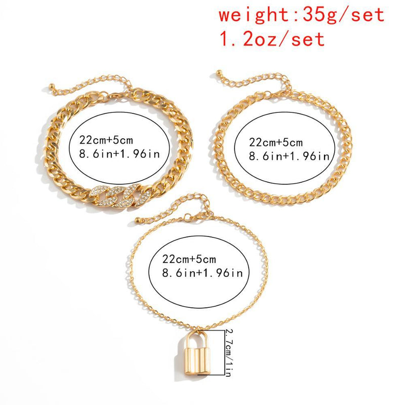 Anklet Rhinestone for Women Bling Paved Crystal Jewelry Anklet Foot-Anklets-Arimonz-Arimonz