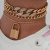 Anklet Rhinestone for Women Bling Paved Crystal Jewelry Anklet Foot-Anklets-Arimonz-Arimonz