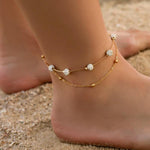 Anklets - 2pcs Anklets For Women Foot Accessory Summer Beach Barefoot Anklet