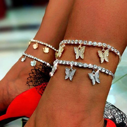Anklets - Butterfly Anklet Foot Chain Jewelry For Women Anklet