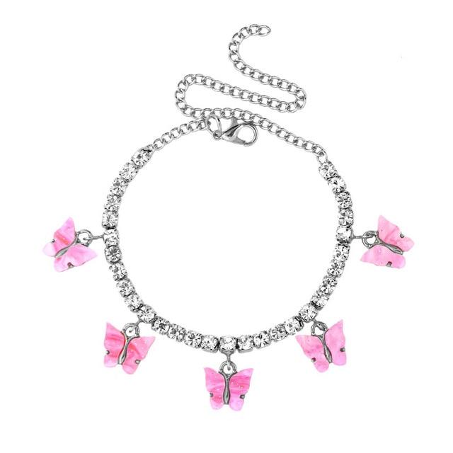 Anklets - Butterfly Anklet Foot Chain Jewelry For Women Anklet