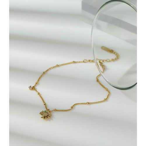 Anklets - Daisy Charm Chain Anklet For Women Trendy Jewelry