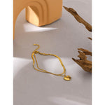 Anklets - Layered Heart Gold Anklet For Women Leg Chain Beach Anklets For Women