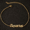 Anklets - Vintage 12 Constellation Anklet For Women Zodiac Charm Jewelry
