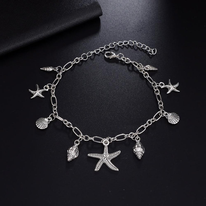 Anklets - Vintage Anklets For Women Starfish Shell Pendant Anklet Summer Beach Foot Ankle Bohemian Anklet