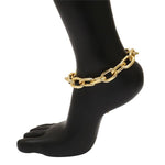 Anklets - Vintage Cuba Link Chain Anklets For Women Anklet Summer Foot Jewelry