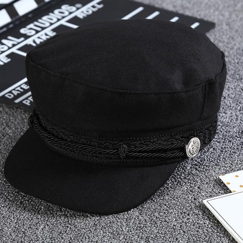 Arimonz Cotton Unisex Black Classic Newsboy Hat-Hats-Arimonz-Arimonz