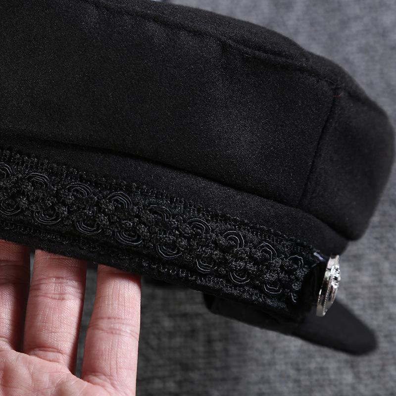 Arimonz Cotton Unisex Black Classic Newsboy Hat-Hats-Arimonz-Arimonz