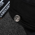Arimonz Cotton Unisex Black Classic Newsboy Hat-Hats-Arimonz-Arimonz