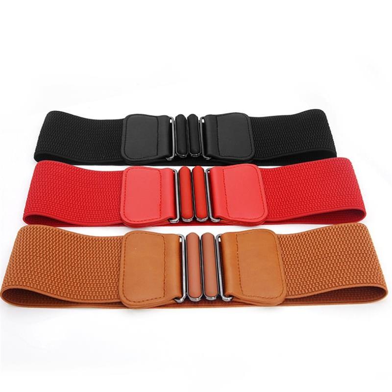 Arimonz Solid Stretch Elastic Wide Waist Belts For Women-Belts-Arimonz-Arimonz