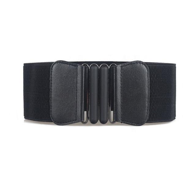 Arimonz Solid Stretch Elastic Wide Waist Belts For Women-Belts-Arimonz-black-Arimonz