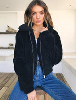 Arimonz Women Fluffy Faux Fur Coat In 5 Colors-Fuzzy Jackets-Arimonz-Black-S-Arimonz