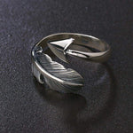 Arrow Feather Rings For Women Statement Ring Jewelry-Rings-Arimonz-Arimonz