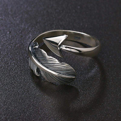 Arrow Feather Rings For Women Statement Ring Jewelry-Rings-Arimonz-Arimonz
