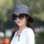 Waterproof Bucket Hat Summer Women Hat Outdoor Fishing Sun Hat