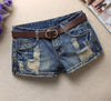 Autumn Denim Mini Shorts Women Rivet Holes Jeans Low Waist Shorts-Shorts-Arimonz-Arimonz