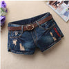Autumn Denim Mini Shorts Women Rivet Holes Jeans Low Waist Shorts-Shorts-Arimonz-Arimonz