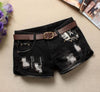 Autumn Denim Mini Shorts Women Rivet Holes Jeans Low Waist Shorts-Shorts-Arimonz-Arimonz