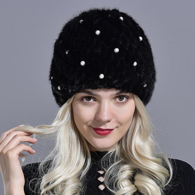 Ava Pearl Fur Hat-Hats-Arimonz-Black-Arimonz