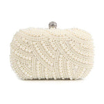 Ayla Pearl Clutch Bag-Handbags-Arimonz-beige-Arimonz