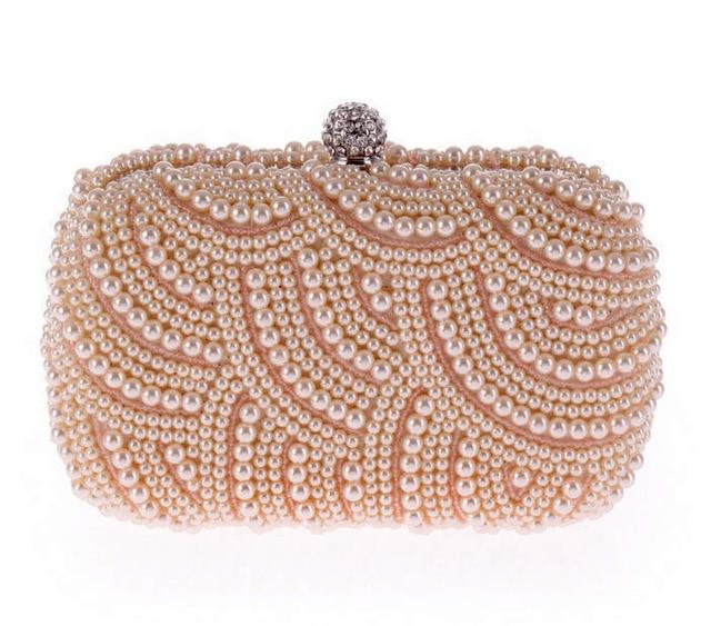 Ayla Pearl Clutch Bag-Handbags-Arimonz-champagne-Arimonz