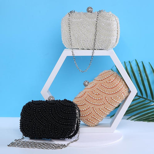 Ayla Pearl Clutch Bag-Handbags-Arimonz-Arimonz