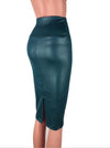 Back Split Women Skirt Black Bodycon Skirt High Waist PU Leather Skirt-Skirts-Arimonz-Arimonz