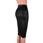 Back Split Women Skirt Black Bodycon Skirt High Waist PU Leather Skirt-Skirts-Arimonz-Split Black-S-Arimonz