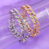 Baguette Cuban Anklets For Women Bling Cuban Link Foot Bracelet-Anklets-Arimonz-Arimonz