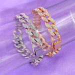 Baguette Cuban Anklets For Women Bling Cuban Link Foot Bracelet-Anklets-Arimonz-Arimonz