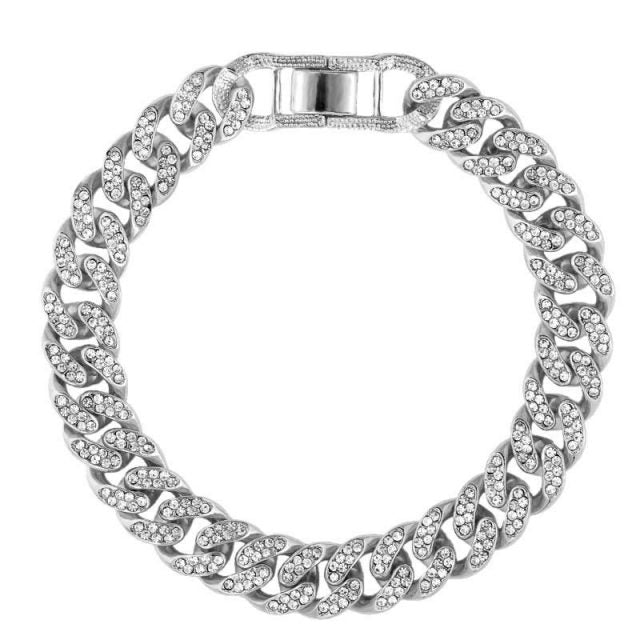 Baguette Cuban Anklets For Women Bling Cuban Link Foot Bracelet-Anklets-Arimonz-Butterfly Big Chain Silver-Arimonz