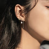Bamboo Dangle Earring With Pearl Retro Style For Women Fine Jewelry-Earrings-Arimonz-Arimonz