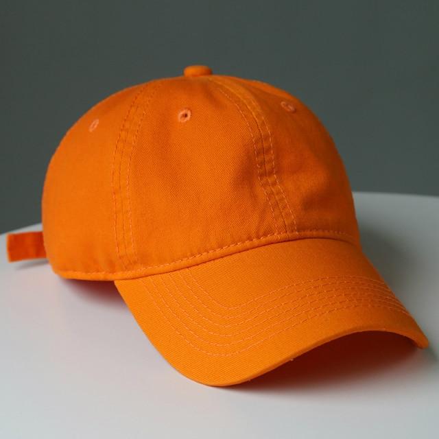 Baseball Cap for Women Fashion Solid Snapback Hat Baseball Sun Cap-Hats-Arimonz-Orange-Arimonz