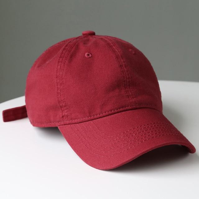 Baseball Cap for Women Fashion Solid Snapback Hat Baseball Sun Cap-Hats-Arimonz-Red wine-Arimonz