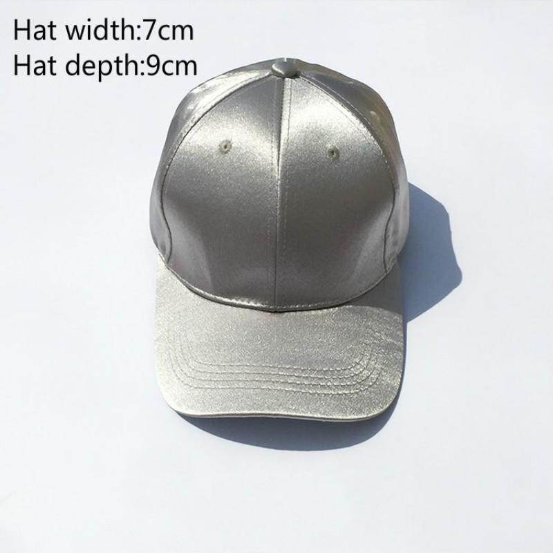 Baseball Cap Hat For Women Satin Sold Baseball Cap Snapback Casual Cap-Hats-Arimonz-Arimonz