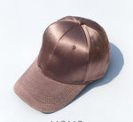 Baseball Cap Hat For Women Satin Sold Baseball Cap Snapback Casual Cap-Hats-Arimonz-brown-Arimonz