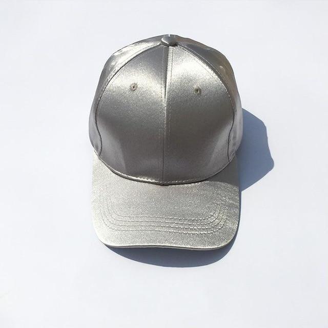 Baseball Cap Hat For Women Satin Sold Baseball Cap Snapback Casual Cap-Hats-Arimonz-gray-Arimonz