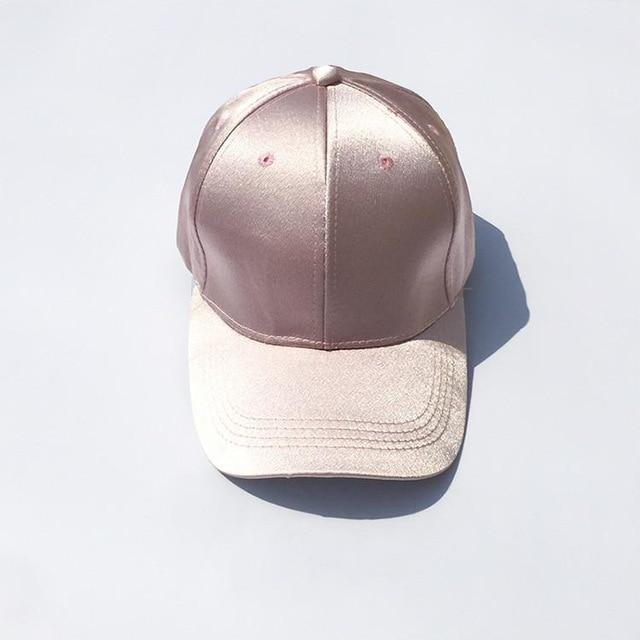 Baseball Cap Hat For Women Satin Sold Baseball Cap Snapback Casual Cap-Hats-Arimonz-pink-Arimonz