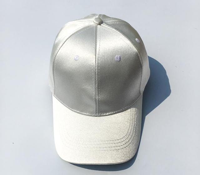 Baseball Cap Hat For Women Satin Sold Baseball Cap Snapback Casual Cap-Hats-Arimonz-white-Arimonz